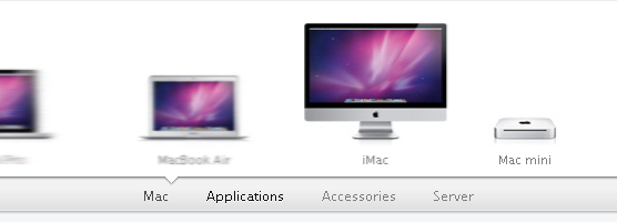 Apple's new slide-menu.